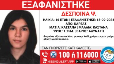 Εξαφανίστηκε-η-16χρονη-Δέσποινα-από-τον-Καρέα-–-Η-ανακοίνωση-από-το-«Χαμόγελο-του-Παιδιού»