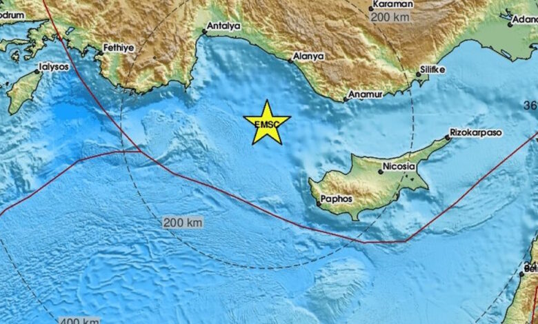 Σεισμός-4,8-Ρίχτερ-βορειοδυτικά-της-Κύπρου-με-επίκεντρο-τον-κόλπο-της-Αττάλειας