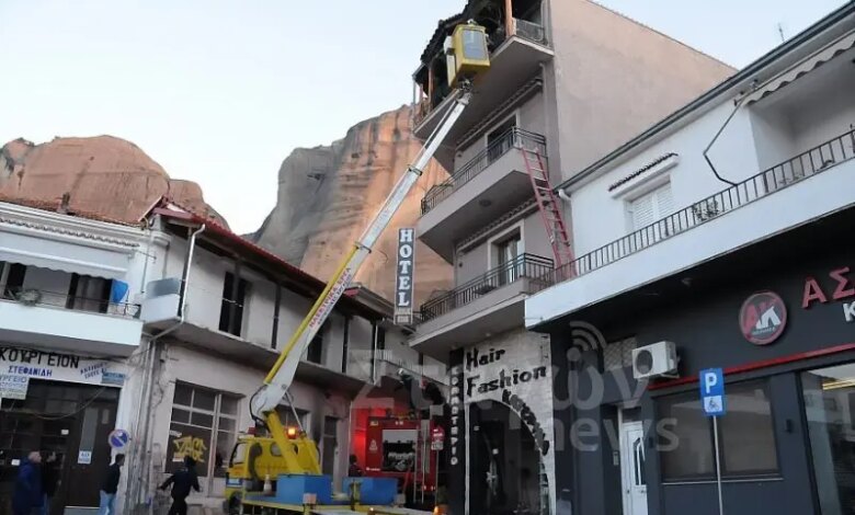 Παρ’-ολίγον-μεγάλη-τραγωδία-στο-φλεγόμενο-ξενοδοχείο-της-Καλαμπάκας,-λόγω-έλλειψης-κλιμακοφόρου-οχήματος-της-Πυροσβεστικής