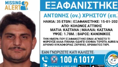 Εξαφανίστηκε-ο-35χρονος-Αντώνης-από-τον-Κολωνό