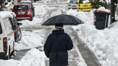 Καιρός-σήμερα:-Ασθενείς-χιονοπτώσεις-στα-ορεινά,-την-Εύβοια-και-την-Κρήτη-και-τσουχτερό-κρύο-σε-όλη-τη-χώρα