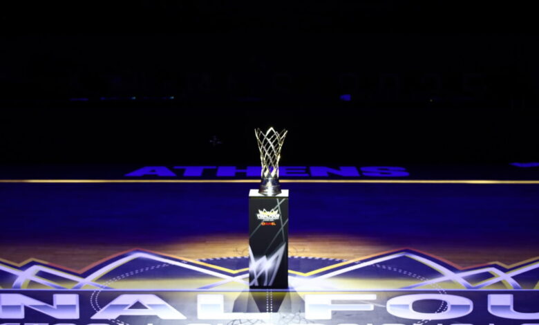 ΑΕΚ:-Φοβερές-εικόνες-με-το-τρόπαιο-του-basketball-champions-league-στη-sunel-arena