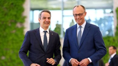 Ο-Κυριάκος-Μητσοτάκης-στο-Βερολίνο:-Στην-καγκελαρία-για-τη-συνάντηση-με-τον-Φρίντριχ-Μερτς