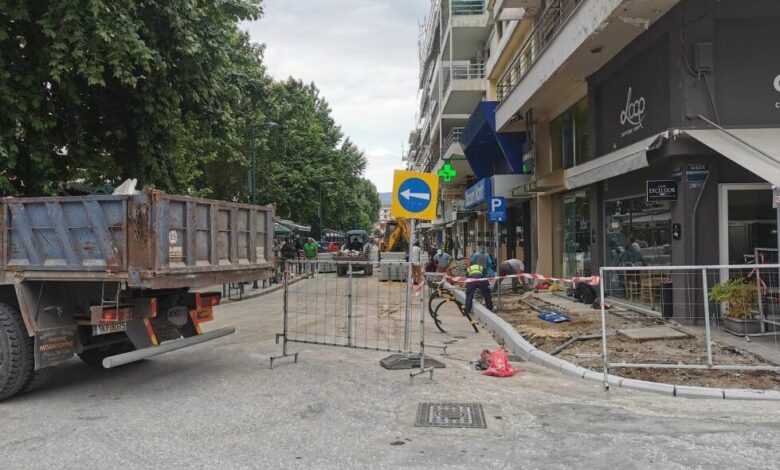 Ανακατασκευές-πεζοδρομίων-σε-όλο-το-μήκος-της-28ης-Οκτωβρίου