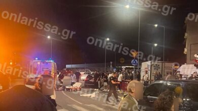 Λάρισα:-Τραγωδία-σε-τροχαίο-στον-κόμβο-Αγίου-Γεωργίου-με-μία-νεκρή-–-Σφοδρή-σύγκρουση-μοτοσικλέτας-με-2-ΙΧ
