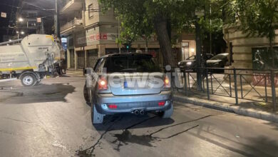 Πατησίων:-Απορριμματοφόρο-συγκρούστηκε-με-αυτοκίνητο-–-Σοβαρές-ζημιές-στα-2-οχήματα
