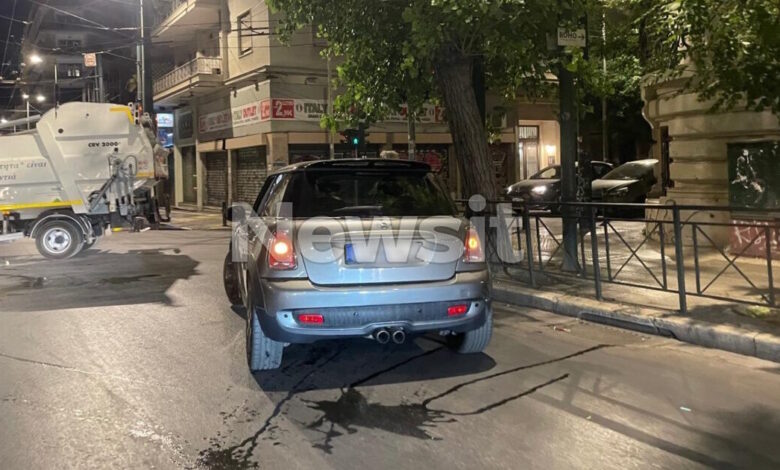 Πατησίων:-Απορριμματοφόρο-συγκρούστηκε-με-αυτοκίνητο-–-Σοβαρές-ζημιές-στα-2-οχήματα