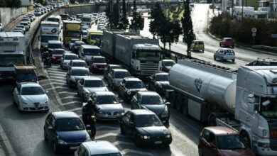 Καραμπόλα-τεσσάρων-οχημάτων-στο-Ψυχικό:-Κυκλοφοριακό-κομφούζιο-στην-άνοδο-της-Κηφισίας