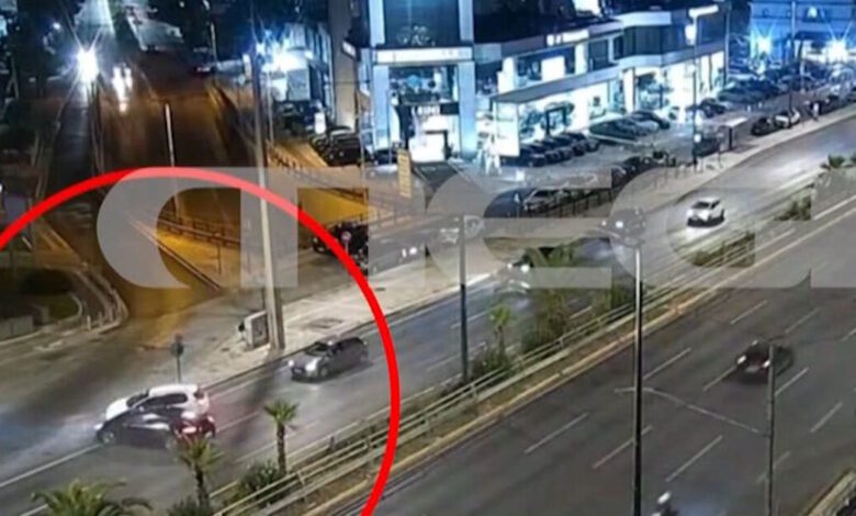 Λεωφόρος-Συγγρού:-Βίντεο-με-την-καραμπόλα-τριών-αυτοκινήτων-–-Ένας-σοβαρά-τραυματίας