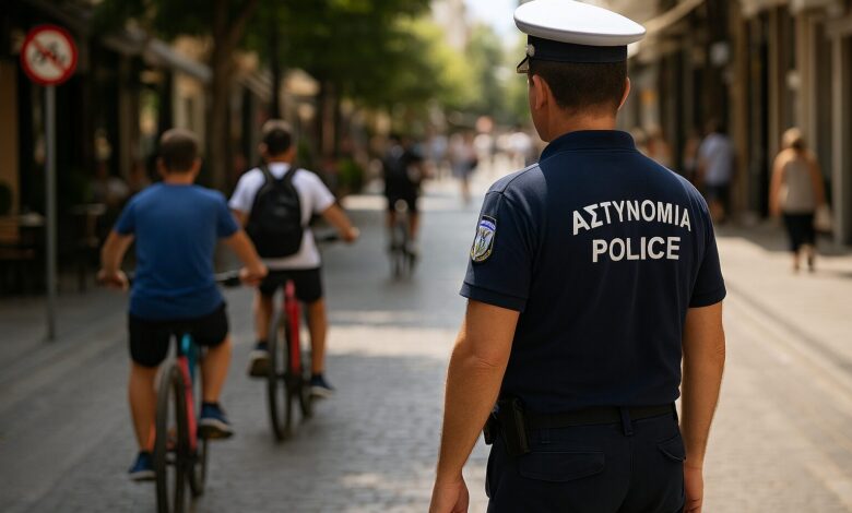 Ποδήλατα-σε-πεζόδρομους:-Εισπρακτική-επίθεση-με-πρόστιμα-στα-Τρίκαλα