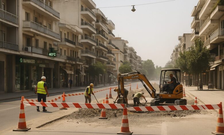 Κυκλοφοριακό…-καμίνι-στα-Τρίκαλα-μες-στον-καύσωνα