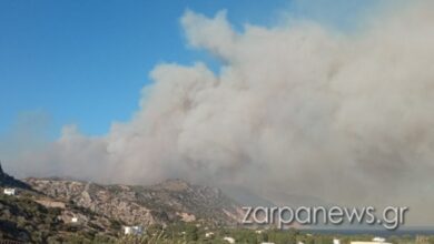 Φωτιά-στα-Χανιά:-Ήχησε-το-112-για-εκκένωση-της-περιοχής-Τεμένια