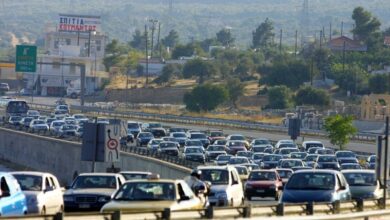 Μποτιλιάρισμα-στην-Αθηνών-–-Κορίνθου-μετά-από-τροχαίο