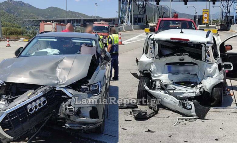 Φθιώτιδα:-Τροχαίο-στα-διόδια-Τραγάνας-–-Αυτοκίνητο-«καρφώθηκε»-πίσω-από-σταματημένο