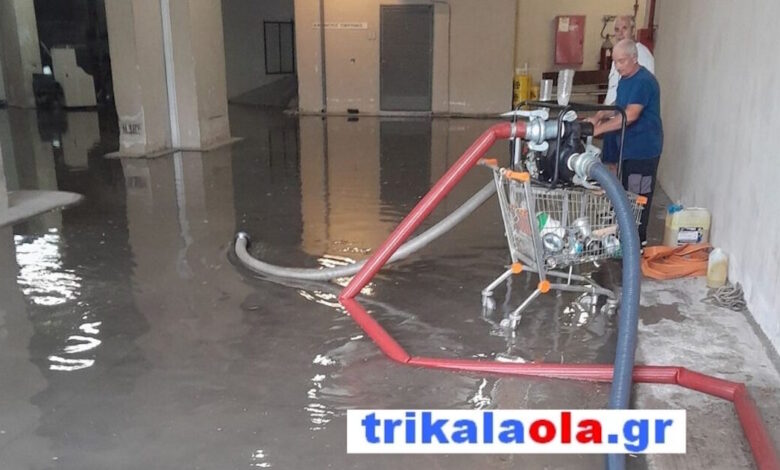 Νοσοκομείο-Τρικάλων:-Πλημμύρισε-το-υπόγειο-από-το-ξαφνικό-μπουρίνι-–-Εικόνες-ντροπής