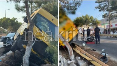 Τροχαίο-στη-Χερσόνησο-με-νεκρό-τουρίστα-που-διέσχιζε-τον-δρόμο-–-Καρέ-καρέ-η-τραγωδία