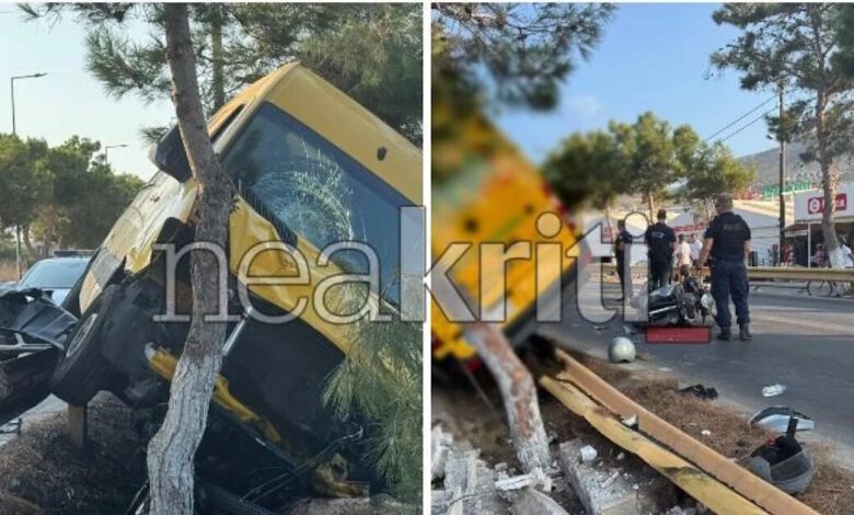 Τροχαίο-στη-Χερσόνησο-με-νεκρό-τουρίστα-που-διέσχιζε-τον-δρόμο-–-Καρέ-καρέ-η-τραγωδία