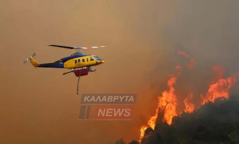 Φωτιά-στο-Λιβάδι-Καλαβρύτων:-Ενισχύθηκαν-οι-πυροσβεστικές-δυνάμεις-–-Καταγγελίες-για-εμπρησμό