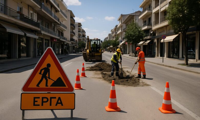 Κυκλοφοριακές-ρυθμίσεις-σε-18-οδούς-στα-Τρίκαλα-για-έργα-ΔΕΗ-και-οικοδομές