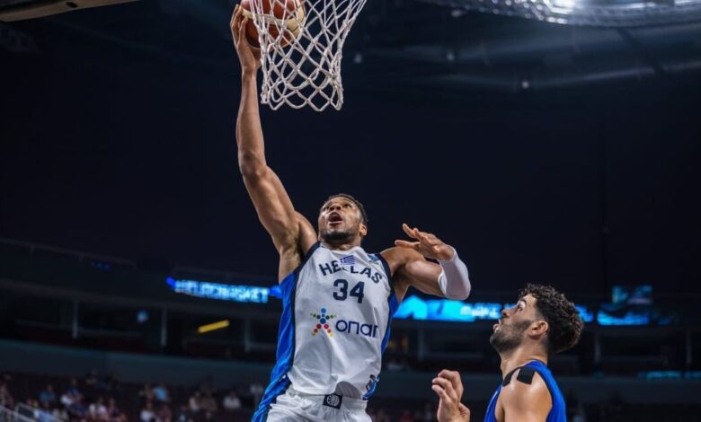 Ελλάδα-–-Ισραήλ-84-79:-Στα-προημιτελικά-του-eurobasket-2025-η-γαλανόλευκη-με-αδιανόητο-Γιάννη-Αντετοκούνμπο