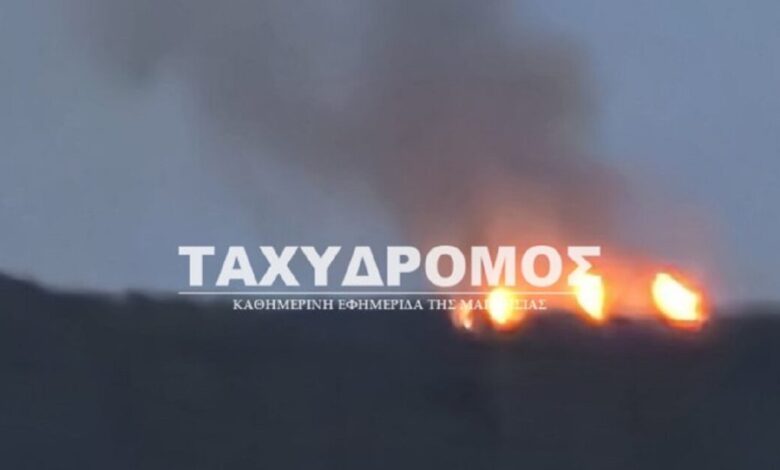 Φωτιά-σε-λόφο-έξω-από-τον-Βόλο-–-Ισχυρές-δυνάμεις-στο-σημείο