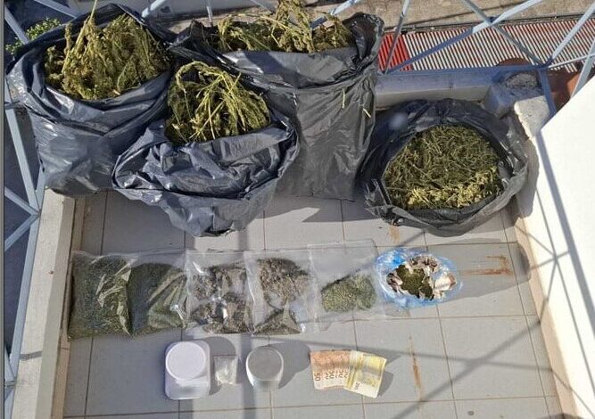 Τρίκαλα:-Σύλληψη-ημεδαπού-με-πάνω-από-8-κιλά-κάνναβης-και-1.600-ευρώ