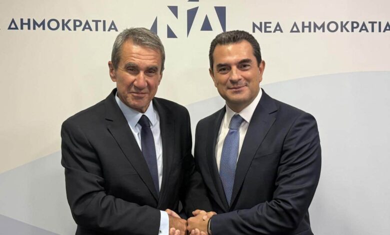 Σκρέκας-υποδέχθηκε-τον-Ανδρέα-Λοβέρδο-στα-κεντρικά-της-Νέας-Δημοκρατίας