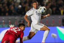 champions-league:-Χατ-τρικ-ο-Κιλιάν-Εμπαπέ-στην-«πεντάρα»-της-Ρεάλ-Μαδρίτης,-ήττα-για-την-Κλαμπ-Μπριζ-παρά-το-γκολ-του-Χρήστου-Τζόλη