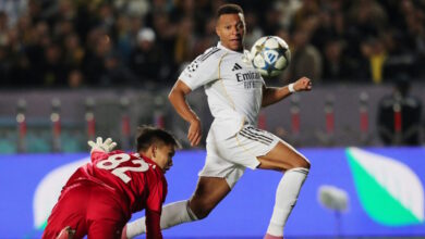 champions-league:-Χατ-τρικ-ο-Κιλιάν-Εμπαπέ-στην-«πεντάρα»-της-Ρεάλ-Μαδρίτης,-ήττα-για-την-Κλαμπ-Μπριζ-παρά-το-γκολ-του-Χρήστου-Τζόλη