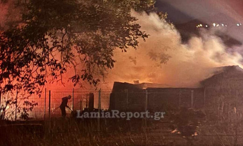 Φθιώτιδα:-Φωτιά-σε-αποθήκη-στη-Μακρακώμη-–-Φωτογραφίες-από-τις-καμένες-εγκαταστάσεις