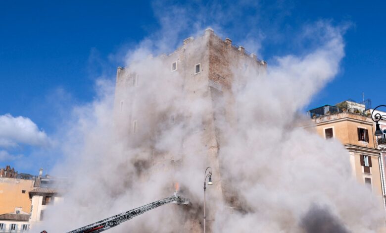 Ιταλία:-Μερική-κατάρρευση-μεσαιωνικού-πύργου-–-Ένας-εργάτης-τραυματίστηκε