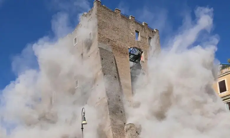 Κατάρρευση-πύργου-στη-Ρώμη:-Κατέληξε-66χρονος-εργάτης