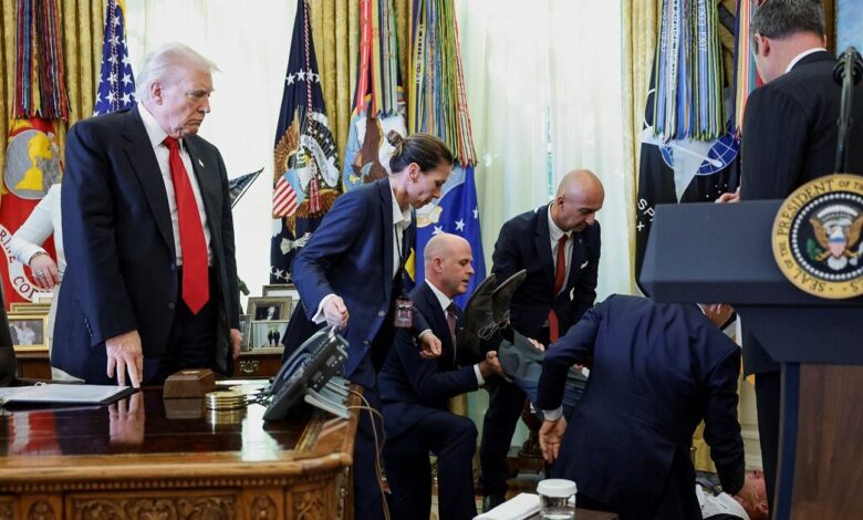 Κατέρρευσε-δίπλα-στον-Τραμπ-στέλεχος-φαρμακευτικής-κατά-τη-διάρκεια-ανακοινώσεων-για-φάρμακα-κατά-της-παχυσαρκίας-μέσα-στο-Οβάλ-Γραφείο