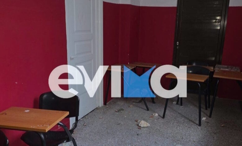 Εύβοια:-Άγνωστοι-βανδάλισαν-σχολείο-στην-Κύμη-–-Πέταξαν-πέτρες,-έσπασαν-πόρτες-και-παράθυρα