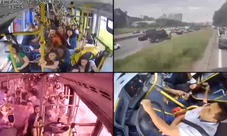 Η-στιγμή-που-λεωφορείο-βγαίνει-εκτός-ελέγχου-στο-Σάο-Πάολο:-Ούρλιαζαν-οι-επιβάτες-–-12-τραυματίες