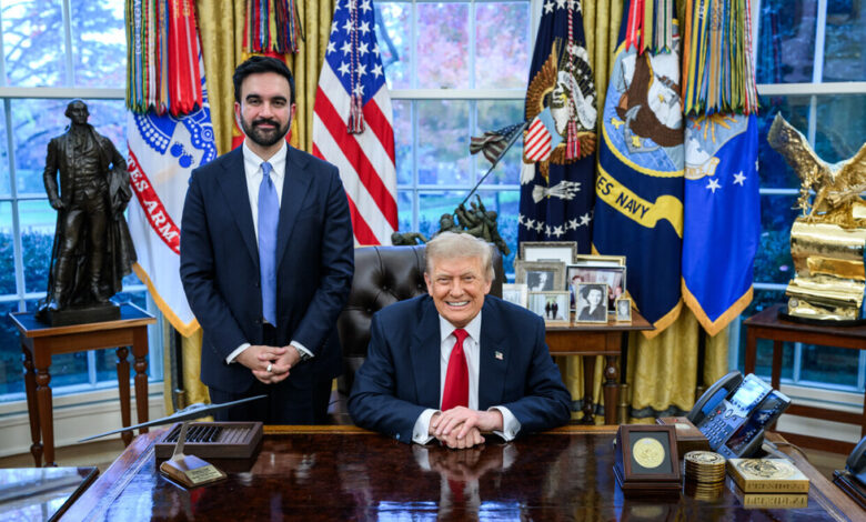 Τραμπ-Μαμντάνι:-Χαμόγελα-και-φιλοφρονήσεις-στον-Λευκό-Οίκο