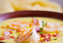 Συνταγή-για-σούπα-βελουτέ-ψητής-κολοκύθας-με-γαρίδες