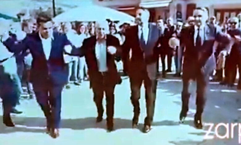 Μητσοτάκης,-Κουτσούμπας,-Ανδρουλάκης-και-Τσίπρας-χορεύουν-πεντοζάλι-χάρη-στην-τεχνητή-νοημοσύνη