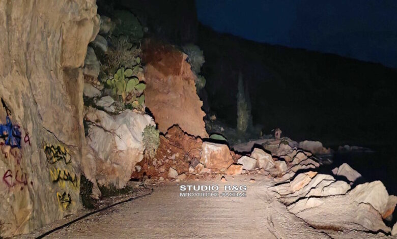 Ναύπλιο:-Μεγάλη-κατολίσθηση-στο-μονοπάτι-Αρβανιτιά-Καραθώνα 