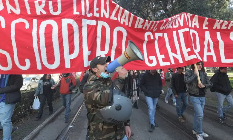 Γενική-απεργία-στην-Ιταλία:-Στους-δρόμους-κατά-του-προϋπολογισμού-της-Μελόνι