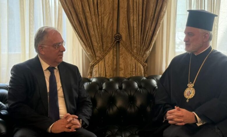 Συνάντηση-Θεοδωρικάκου-με-Αρχιεπίσκοπο-Αμερικής:-Στο-επίκεντρο-η-ενίσχυση-των-στρατηγικών-σχέσεων-Ελλάδας-–-ΗΠΑ