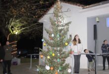 Φωταγωγήθηκε-το-Χριστουγεννιάτικο-Δένδρο-στη-Λυγαριά