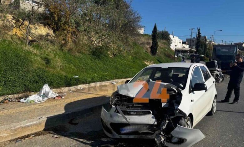 Θανατηφόρο-τροχαίο-στο-Ηράκλειο:-Μηχανή-«καρφώθηκε»-με-ταχύτητα-πάνω-σε-αυτοκίνητα-–-Ένας-νεκρός-και-μία-τραυματίας