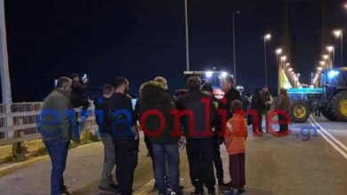 Οι-αγρότες-απέκλεισαν-την-υψηλή-γέφυρα-της-Χαλκίδας