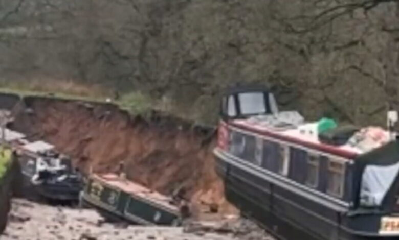 Βρετανία:-Τεράστια-καθίζηση-σε-κανάλι-–-Η-τρύπα-«κατάπιε»-σκάφη,-διασώθηκαν-τουλάχιστον-10-άνθρωποι
