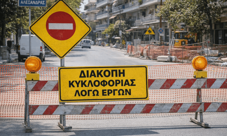 Κλείνει-η-οδός-Αλεξάνδρας-στα-Τρίκαλα-τη-Δευτέρα-λόγω-οικοδομικών-εργασιών