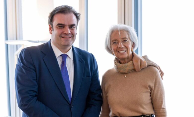 Συνάντηση-Πιερρακάκη-με-Λαγκάρντ:-«Επικεντρωνόμαστε-να-καταστήσουμε-την-ευρωζώνη-ισχυρότερη-και-περισσότερο-ανθεκτική»