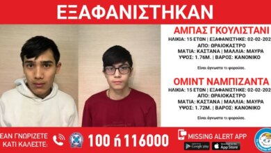 Εξαφανίστηκαν-δύο-15χρονοι-από-δομή-φιλοξενίας-στο-Ωραιόκαστρο-–-Τι-αναφέρει-το-«Χαμόγελο-του-Παιδιού»