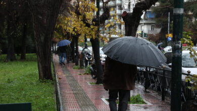 Καιρός-σήμερα:-Βροχερό-σκηνικό-με-καταιγίδες-στο-Ιόνιο-και-χιόνια-στα-ορεινά-–-Άνοδος-της-θερμοκρασίας