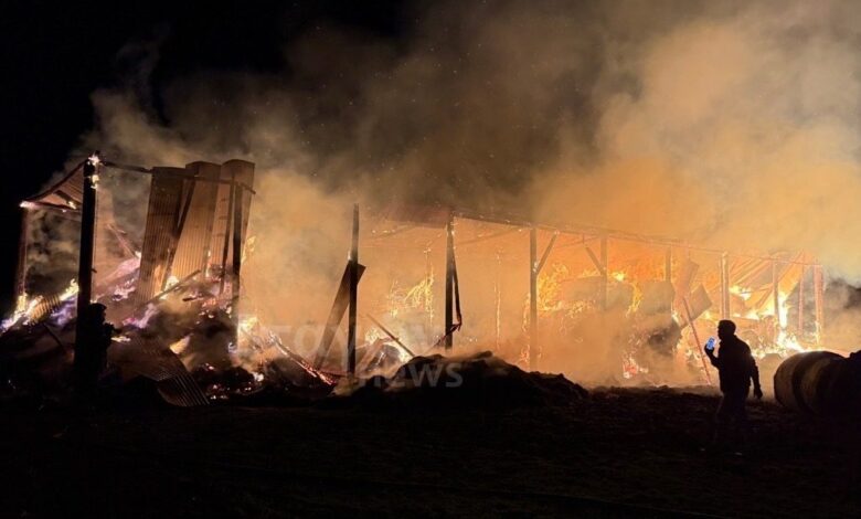 Φωτιά-έκαψε-στάβλο-με-άχυρα-στην-περιοχή-του-Καστρακίου